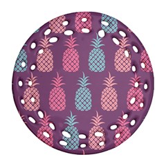 Pineapple Pattern  Ornament (round Filigree) by Nexatart