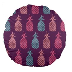 Pineapple Pattern  Large 18  Premium Round Cushions by Nexatart