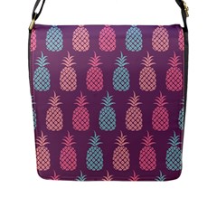 Pineapple Pattern  Flap Messenger Bag (l)  by Nexatart