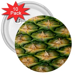 Pineapple Pattern 3  Buttons (10 Pack)  by Nexatart