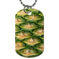 Pineapple Pattern Dog Tag (one Side) by Nexatart