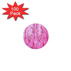 Pink Curtains Background 1  Mini Buttons (100 pack) 