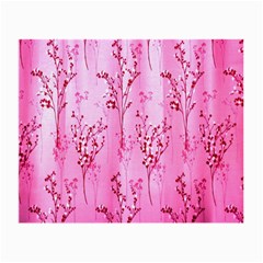 Pink Curtains Background Small Glasses Cloth