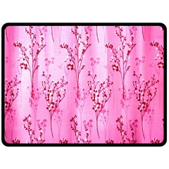 Pink Curtains Background Double Sided Fleece Blanket (Large) 