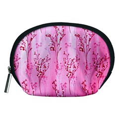 Pink Curtains Background Accessory Pouches (Medium) 