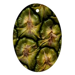 Pineapple Fruit Close Up Macro Ornament (oval) by Nexatart