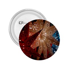 Poinsettia Red Blue White 2.25  Buttons