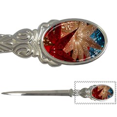 Poinsettia Red Blue White Letter Openers