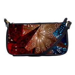 Poinsettia Red Blue White Shoulder Clutch Bags