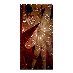 Poinsettia Red Blue White Shower Curtain 36  x 72  (Stall) 