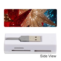 Poinsettia Red Blue White Memory Card Reader (Stick) 