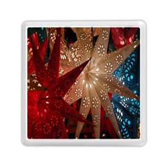 Poinsettia Red Blue White Memory Card Reader (Square) 