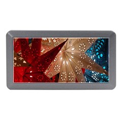 Poinsettia Red Blue White Memory Card Reader (Mini)