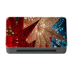 Poinsettia Red Blue White Memory Card Reader with CF