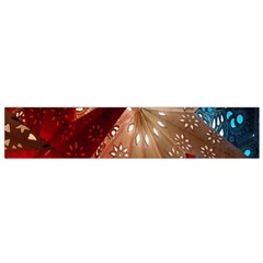 Poinsettia Red Blue White Flano Scarf (Small)