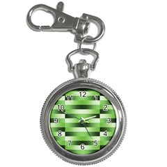 Pinstripes Green Shapes Shades Key Chain Watches