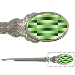 Pinstripes Green Shapes Shades Letter Openers by Nexatart