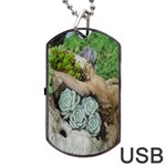 Plant Succulent Plants Flower Wood Dog Tag USB Flash (One Side) Front