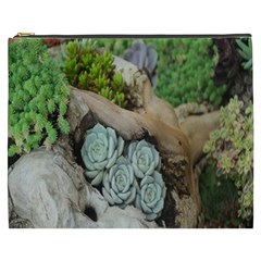 Plant Succulent Plants Flower Wood Cosmetic Bag (xxxl)  by Nexatart