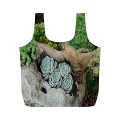 Plant Succulent Plants Flower Wood Full Print Recycle Bags (m) 