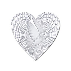 Points Circle Dove Harmony Pattern Heart Magnet by Nexatart
