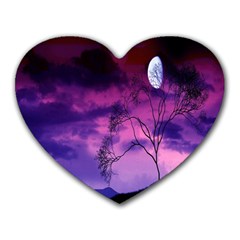 Purple Sky Heart Mousepads