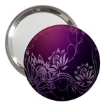Purple Lotus 3  Handbag Mirrors Front