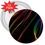 Rainbow Ribbons 3  Buttons (10 pack)  Front