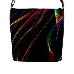 Rainbow Ribbons Flap Messenger Bag (l)  by Nexatart