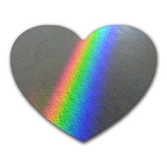 Rainbow Color Spectrum Solar Mirror Heart Mousepads by Nexatart