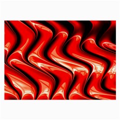 Red Fractal  Mathematics Abstact Large Glasses Cloth (2-side) by Nexatart