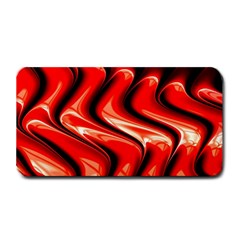 Red Fractal  Mathematics Abstact Medium Bar Mats by Nexatart