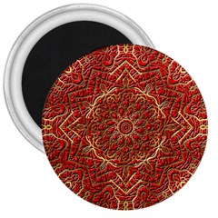 Red Tile Background Image Pattern 3  Magnets by Nexatart