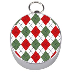 Red Green White Argyle Navy Silver Compasses