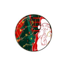 Santa Clause Xmas Hat Clip Ball Marker (10 Pack) by Nexatart