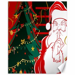 Santa Clause Xmas Canvas 11  X 14   by Nexatart