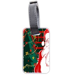 Santa Clause Xmas Luggage Tags (two Sides) by Nexatart