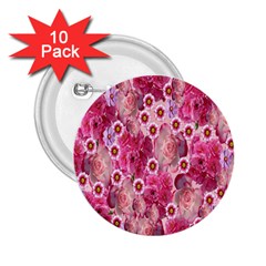 Roses Flowers Rose Blooms Nature 2 25  Buttons (10 Pack) 