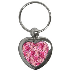 Roses Flowers Rose Blooms Nature Key Chains (Heart) 