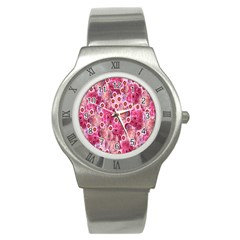 Roses Flowers Rose Blooms Nature Stainless Steel Watch