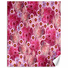 Roses Flowers Rose Blooms Nature Canvas 16  x 20  