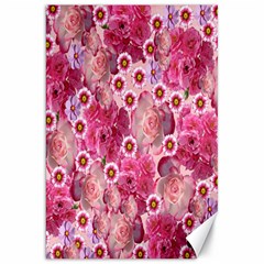 Roses Flowers Rose Blooms Nature Canvas 20  x 30  