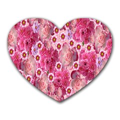 Roses Flowers Rose Blooms Nature Heart Mousepads