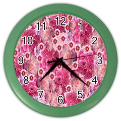 Roses Flowers Rose Blooms Nature Color Wall Clocks