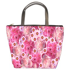 Roses Flowers Rose Blooms Nature Bucket Bags by Nexatart