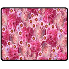 Roses Flowers Rose Blooms Nature Fleece Blanket (Medium) 