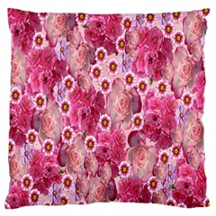 Roses Flowers Rose Blooms Nature Large Flano Cushion Case (Two Sides)