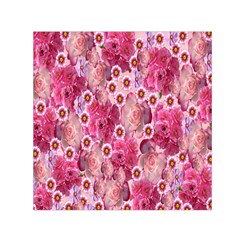 Roses Flowers Rose Blooms Nature Small Satin Scarf (Square)