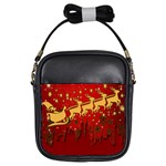 Santa Christmas Claus Winter Girls Sling Bags Front