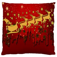 Santa Christmas Claus Winter Standard Flano Cushion Case (one Side)